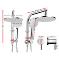 Cefito 9in Rain Shower Head Set Handheld Chrome Twin Tap High Pressure
