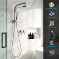 Cefito 9in Rain Shower Head Set Handheld Chrome Twin Tap High Pressure