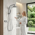 Cefito 9in Rain Shower Head Set Handheld Chrome Twin Tap High Pressure