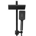 Cefito 8in Rain Shower Head Set Handheld Square High Pressure Black