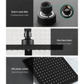 Cefito 8in Rain Shower Head Set Handheld Square High Pressure Black