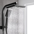 Cefito 8in Rain Shower Head Set Handheld Square High Pressure Black