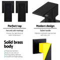 Cefito Twin Shower Bath Taps Brass Hot Cold Black Wall Mount