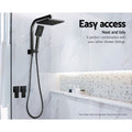 Cefito Twin Shower Bath Taps Brass Hot Cold Black Wall Mount