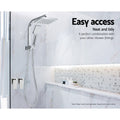 Cefito Wall Shower Mixer Tap Chrome Brass Bath Taps Hot Cold
