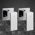 Cefito Wall Shower Mixer Tap Chrome Brass Bath Taps Hot Cold