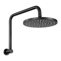 Rain Shower Head 9'' Black High Pressure Overhead Swivel