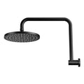 Rain Shower Head 9'' Black High Pressure Overhead Swivel