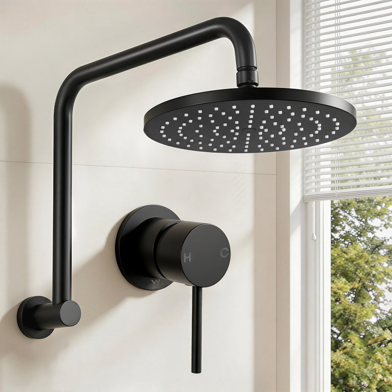 Cefito 9in Rain Shower Head Mixer Tap Chrome Wall Mounted