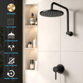 Cefito 9in Rain Shower Head Mixer Tap Chrome Wall Mounted