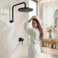 Cefito 9in Rain Shower Head Mixer Tap Chrome Wall Mounted