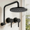 Cefito 9'' Rain Shower Head Wall Tap Twin Swivel Bathroom