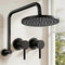 Cefito 9'' Rain Shower Head Wall Tap Twin Swivel Bathroom