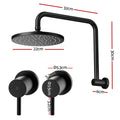Cefito 9'' Rain Shower Head Wall Tap Twin Swivel Bathroom
