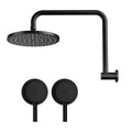 Cefito 9'' Rain Shower Head Wall Tap Twin Swivel Bathroom