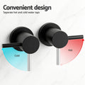 Cefito 9'' Rain Shower Head Wall Tap Twin Swivel Bathroom