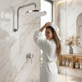 Cefito 9in Rain Shower Head Wall Mixer Tap Silver