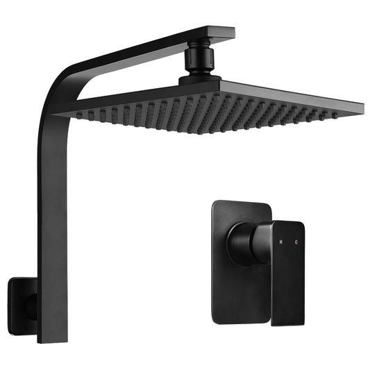 Cefito 8" Rain Shower Head Square Black High Pressure Mixer Tap