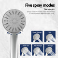 Cefito 4.5 Handheld Shower Head Round Silver Wall Mixer