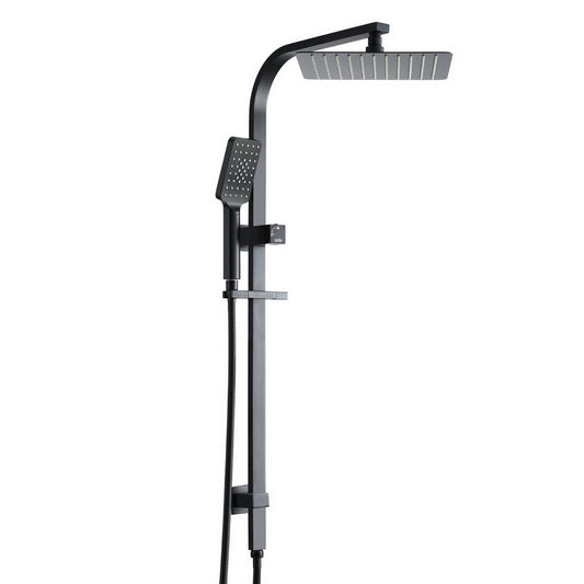 10'' Rain Shower Head Set Handheld Square Black High Pressure