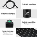 10'' Rain Shower Head Set Handheld Square Black High Pressure