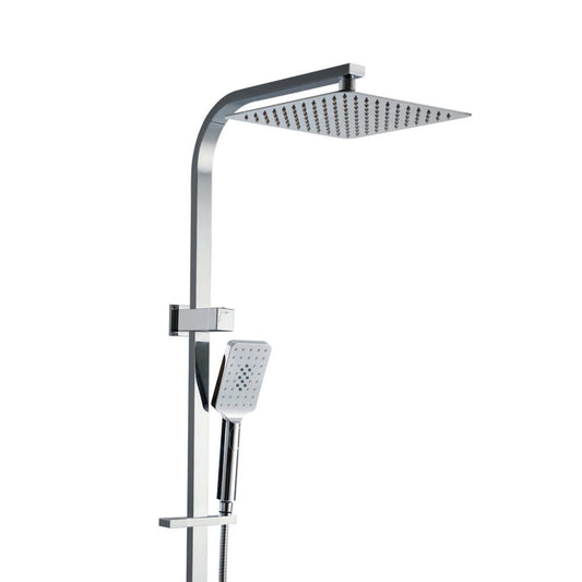 Cefito 10" Rain Shower Head Set Handheld Square Chrome High Pressure