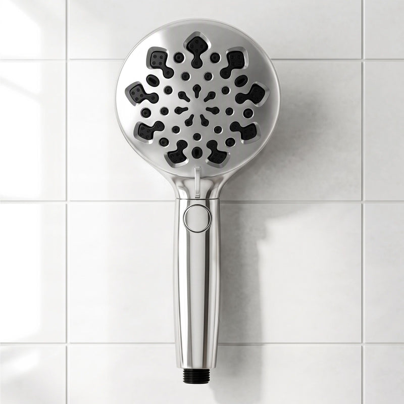 Cefito High Pressure 9 Settings Shower Heads, One-Hand Control & Anti-Clog TPR Nozzles for Apartments, Large 4.7in Face Removes Chlorine