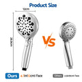 Cefito High Pressure 9 Settings Shower Heads, One-Hand Control & Anti-Clog TPR Nozzles for Apartments, Large 4.7in Face Removes Chlorine
