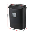 DEVANTI 25L Paper Shredder 14 Sheet P4 Cross Cut for Home Office