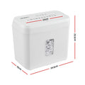 DEVANTI 8L Small Tabletop Paper Shredder 4 Sheet P4 Cross Cut Home Office