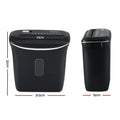 Devanti 12L Cross-Cut Shredder 8-Sheet Paper Home Office