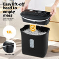 Devanti 12L Cross-Cut Shredder 8-Sheet Paper Home Office