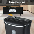 Devanti 12L Cross-Cut Shredder 8-Sheet Paper Home Office