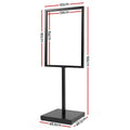A1 Pedestal Sign Holder Double Sided 60x90cm Poster Stand