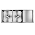 Cefito Double Bowl Kitchen Sink 111x45cm Stainless Steel Silver
