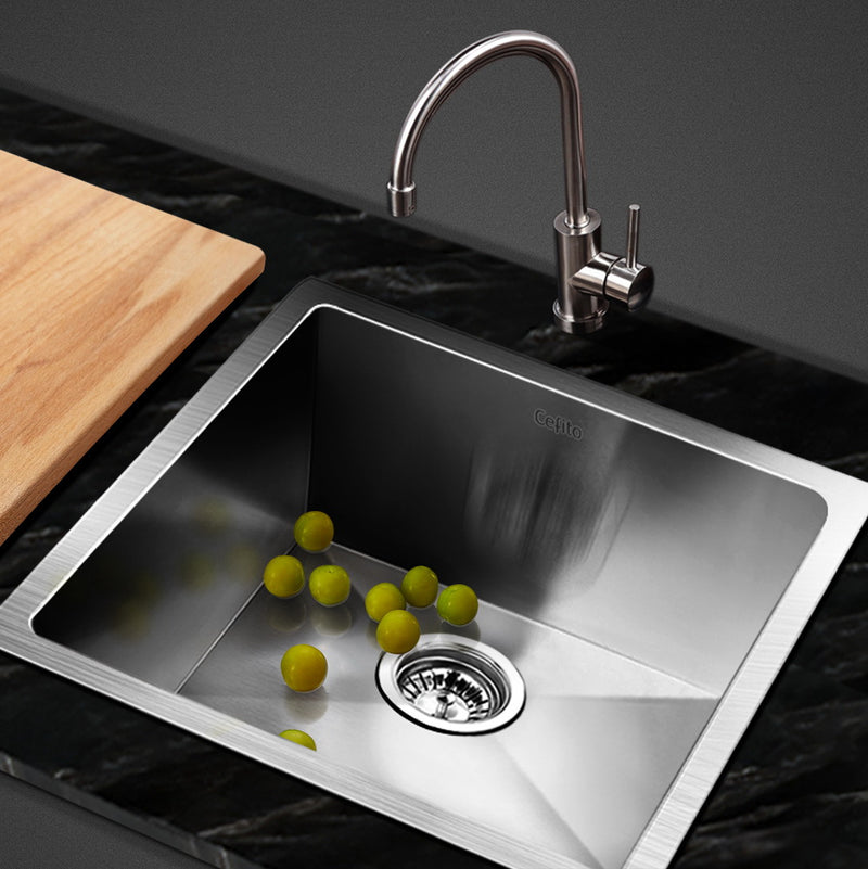 Cefito 44x44cm Stainless Steel Kitchen Sink Single Bowl