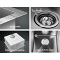 Cefito 44x44cm Stainless Steel Kitchen Sink Single Bowl