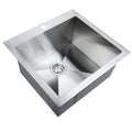 Cefito Kitchen Sink 53x50cm Stainless Steel Single Bowl Silver