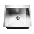 Cefito Kitchen Sink 53x50cm Stainless Steel Single Bowl Silver