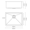 Cefito Stainless Steel Kitchen Sink 60x45cm Single Bowl Silver