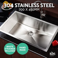 Cefito Kitchen Sink 70x45cm Stainless Steel Single Bowl
