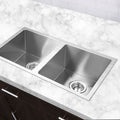 Cefito 77x45cm Stainless Steel Double Bowl Kitchen Sink