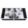 Cefito Kitchen Sink 86x44cm Double Bowl Stainless Steel Silver