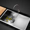 Cefito Kitchen Sink 87x45cm Stainless Steel Single Bowl