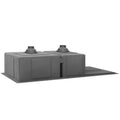 Cefito Kitchen Sink 100x45cm Double Bowl Nano Black Stainless