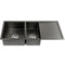 Cefito Kitchen Sink 100x45cm Double Bowl Nano Black Stainless