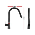 Cefito Stainless Steel Sink 100x45CM Double Bowl Pull Out Tap