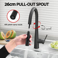Cefito Stainless Steel Sink 100x45CM Double Bowl Pull Out Tap