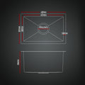 Cefito 30x45cm Stainless Steel Sink Single Bowl Black Mixer Tap