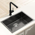 Cefito 30x45cm Stainless Steel Sink Single Bowl Black Mixer Tap